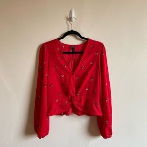 Red Wild Fable Blouse